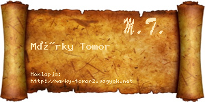 Márky Tomor névjegykártya